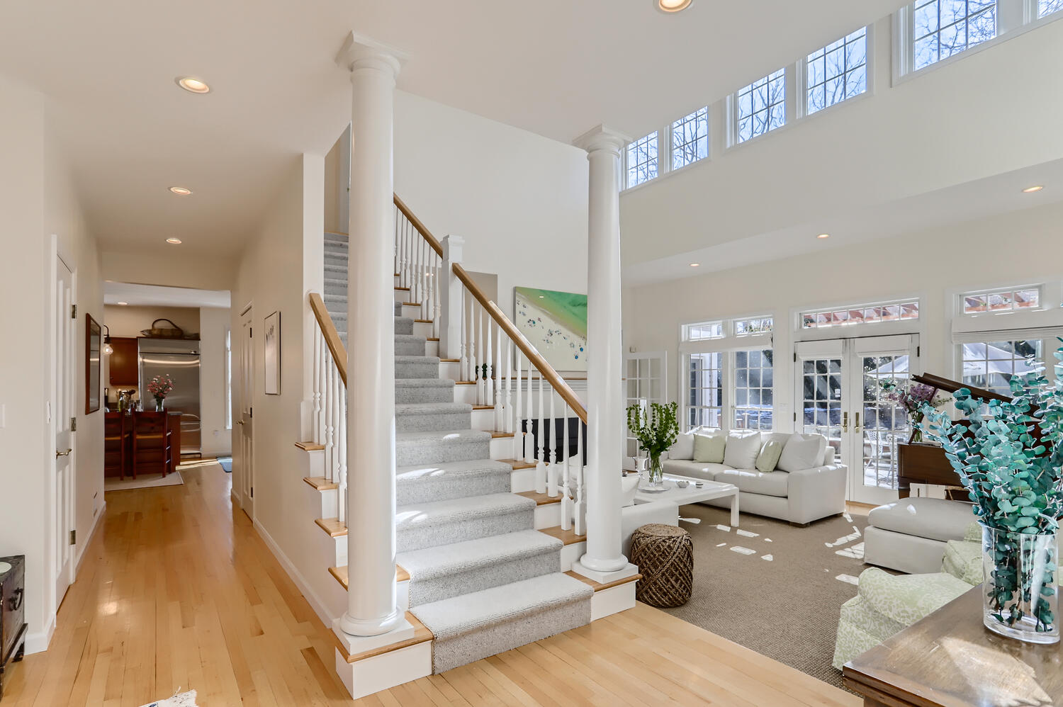 summer rental interior staircase