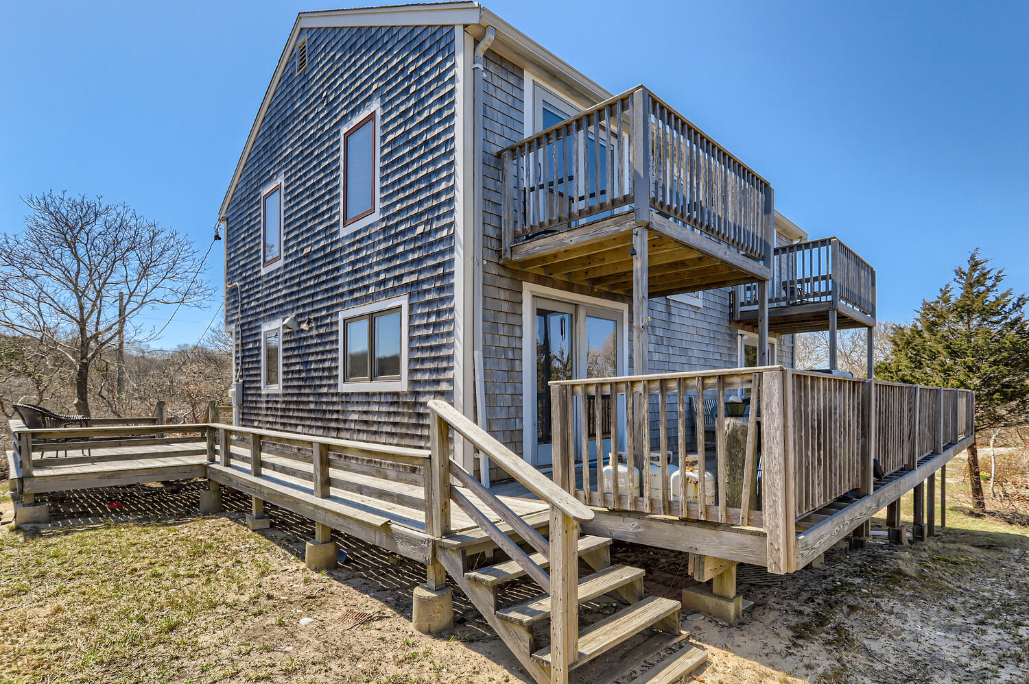 decks facing the water