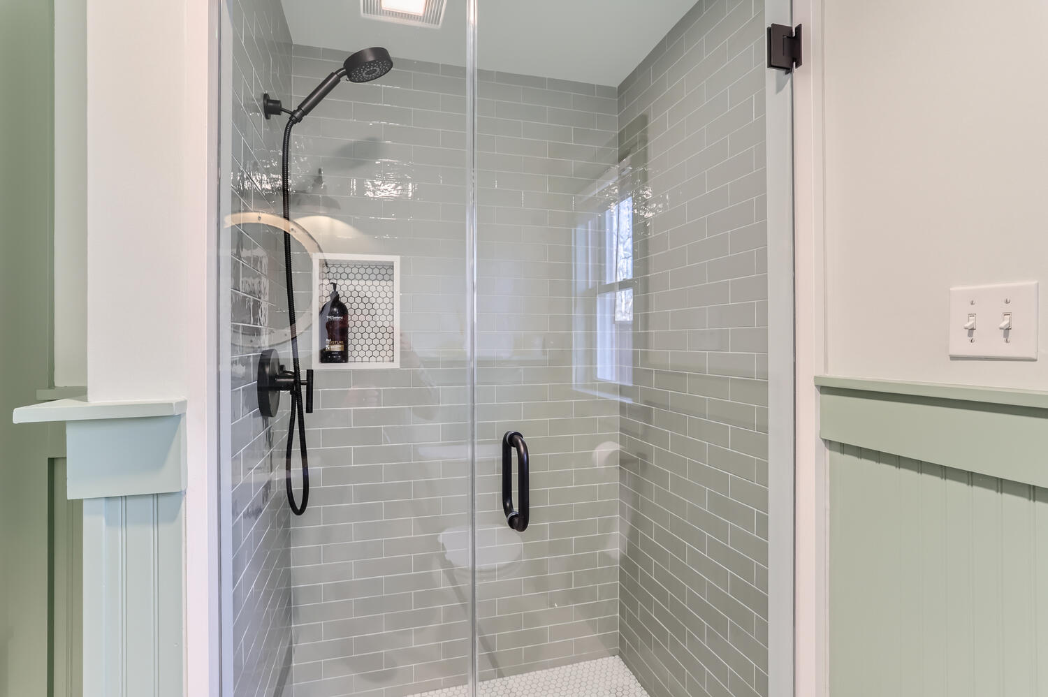 glass enclosed shower