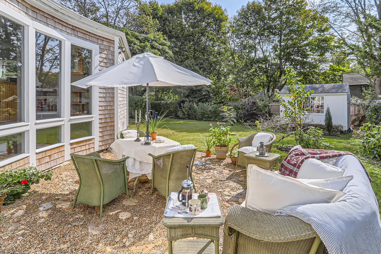 patio, summer home