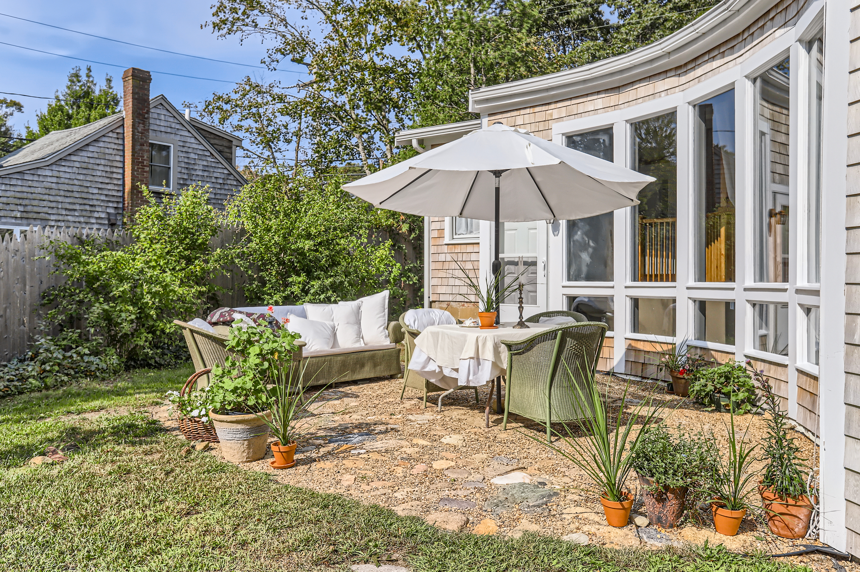 patio, summer home