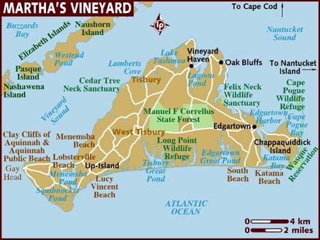 Marthas Vineyard map