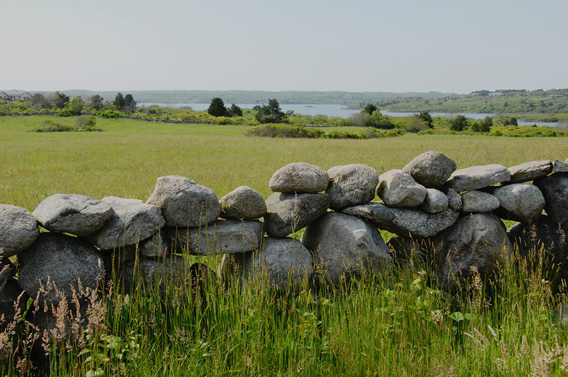 Martha's Vineyard land real estate and vacation rentals stone wall and field